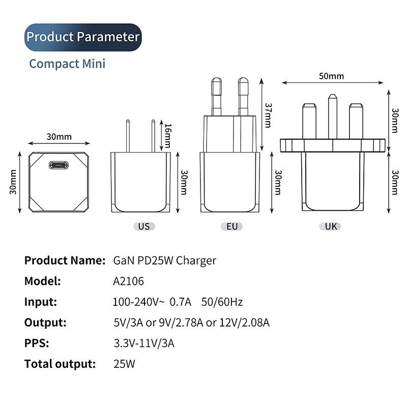 شاحن 30 واط GaN-A2106