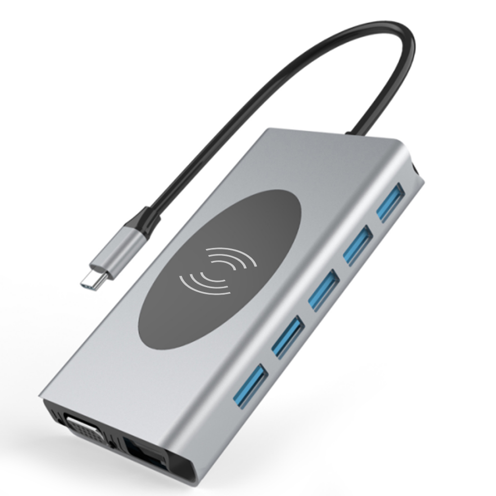 محطة إرساء مع شاحن لاسلكي -14 口 -HUB-14A
