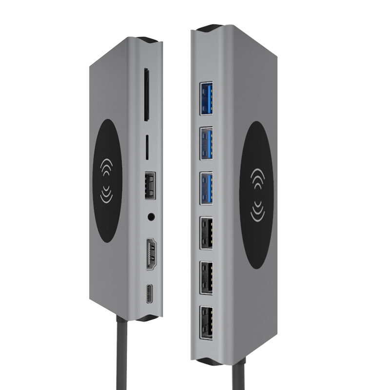 محطة إرساء 15 في 1 مع شاحن لاسلكي -15 口 -HUB-15B